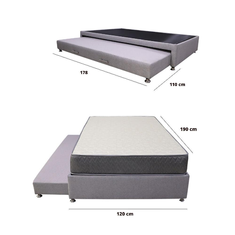 Combo cama Tarima Nido + Colchón Tanner 120 Semidoble