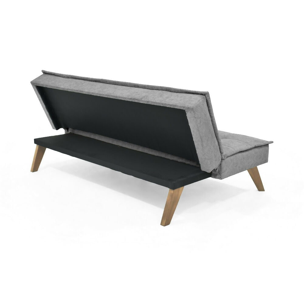 Sofa Cama Morrison 174x100x80 Reclinable Tela Gris