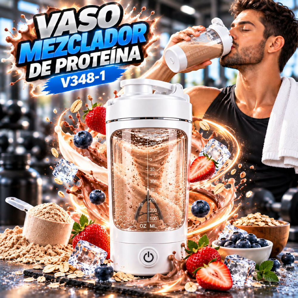 Vaso Mezclador De Proteína V348-1 Accesorio Portátil De Alta Resistencia Blanco