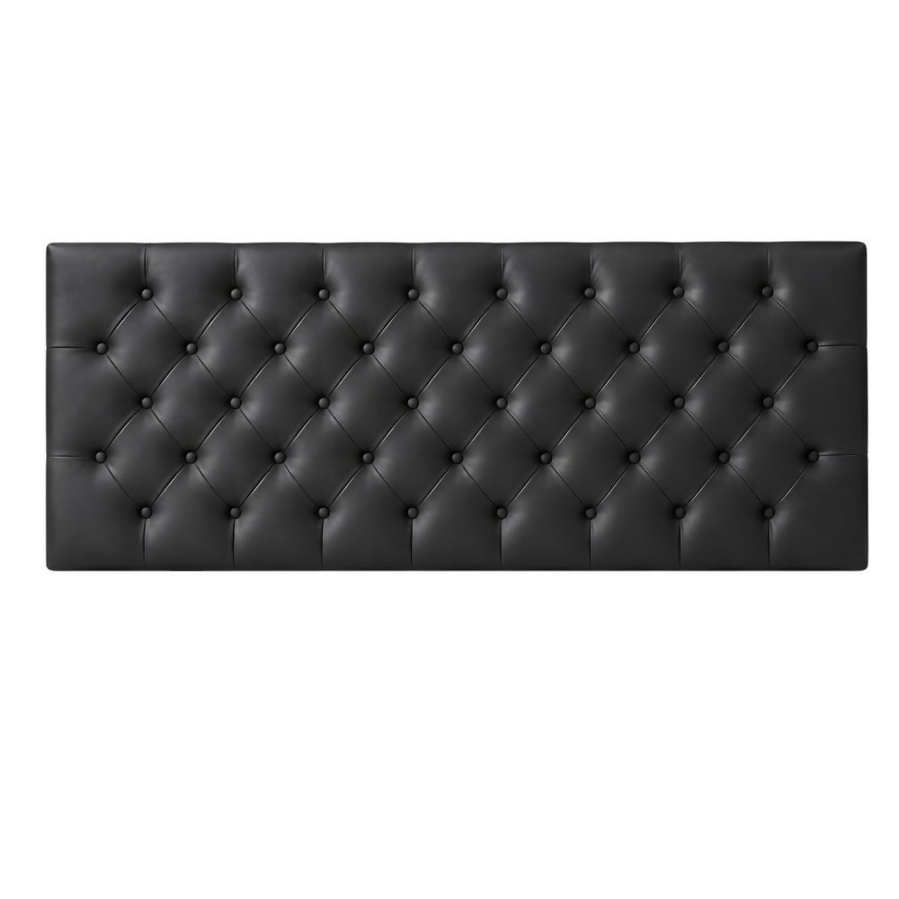 Cabecero Queen 160x60 Rombos Negro Sintético