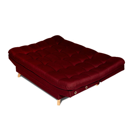 Sofa Cama Valencia Vino Tinto 3 Puestos