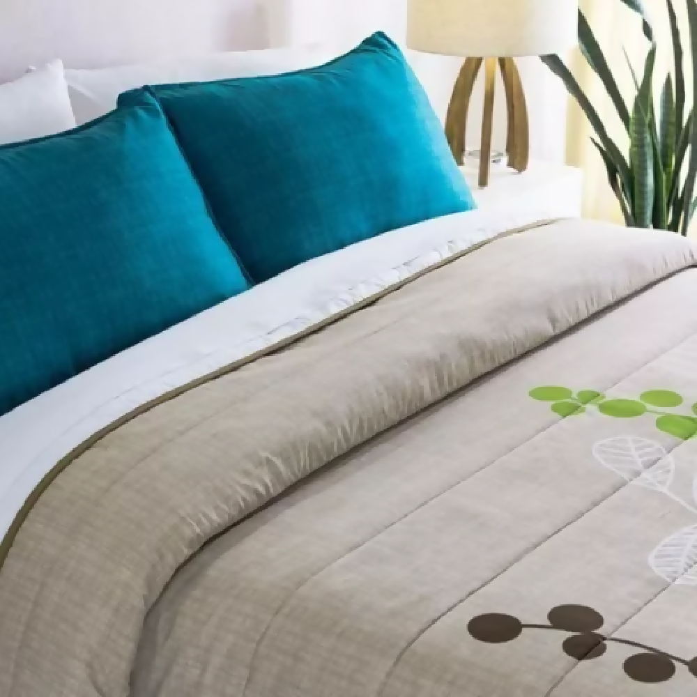 83680-2 Juego de Edredón Tulum Doble Faz para Cama Sencilla y Doble, Incluye 2 Fundas y 3 Cojines - Envío Gratis