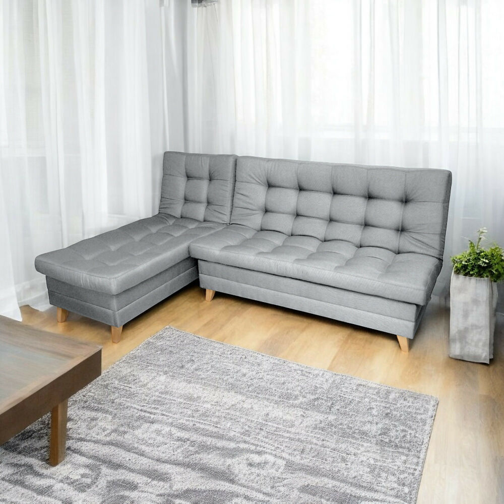 Esquinero sofá cama Carvallo tela gris