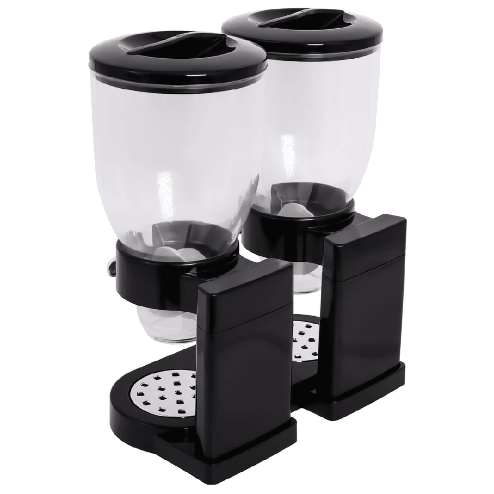 Dispensador De Cereal Doble Contenedor PRLA-894 Organizador Hermético Con Dosificación Práctica Para Cocina