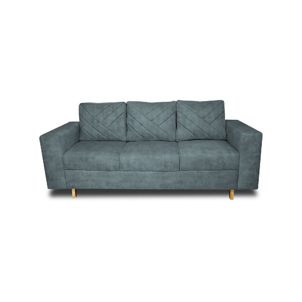 Sofa Amsterdam 3Ptos En Tela Amiglable Con Mascotas 205X72X75 Cm Acero