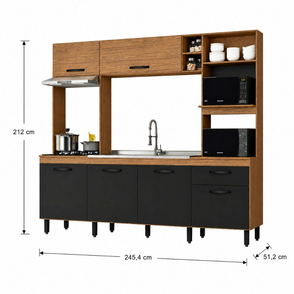 Cocina Cuba - Natural/Negro
