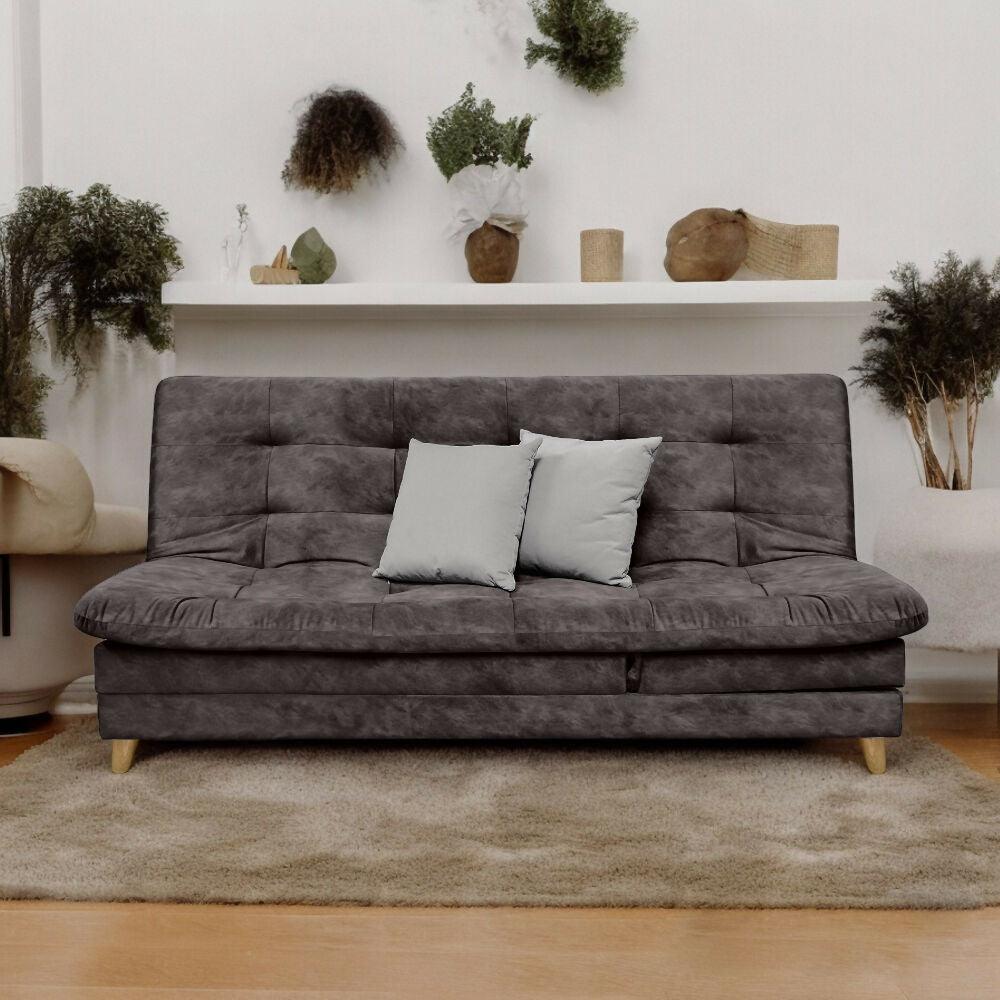 Sofa cama 5 posiciones Agassi Tela Café - Incluye Cojines