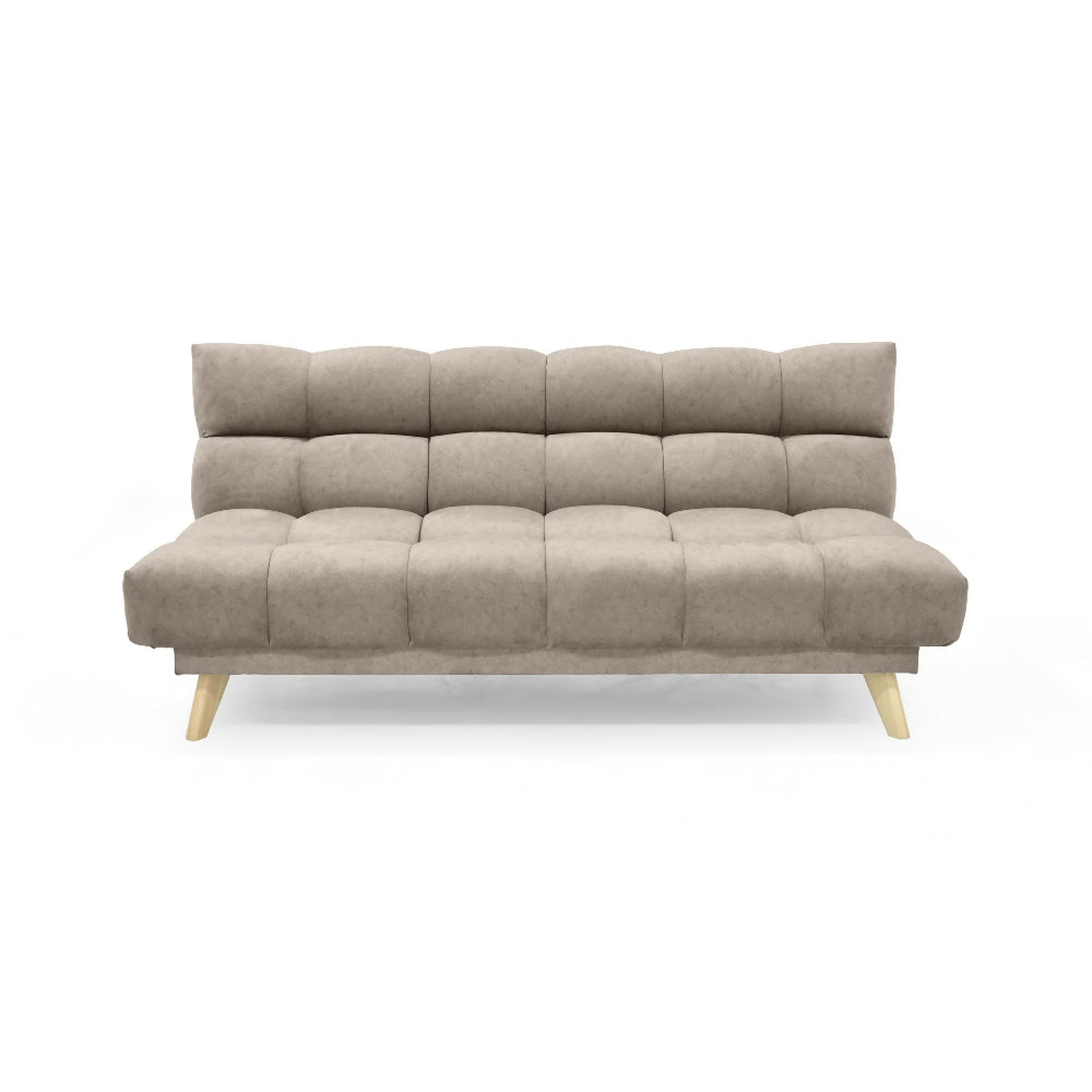 Sofa Cama Nubo 178x92x82 Reclinable 3 Posiciones Tela Taupe Matiz Natural