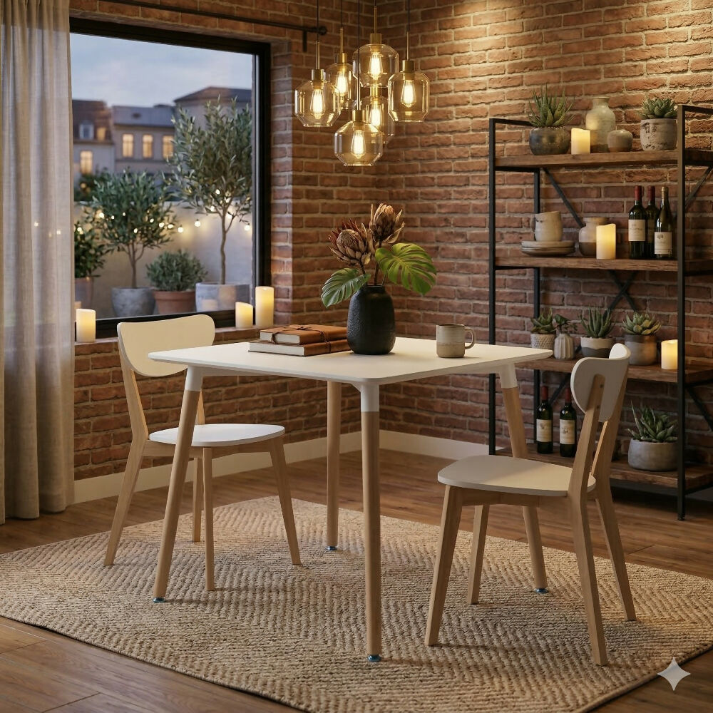 Mesa Eames Cuadrada Blanca