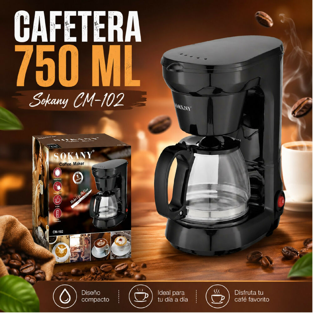 Cafetera Electrica Anti Goteo 750 ML T2-346 Maquina De Cafe