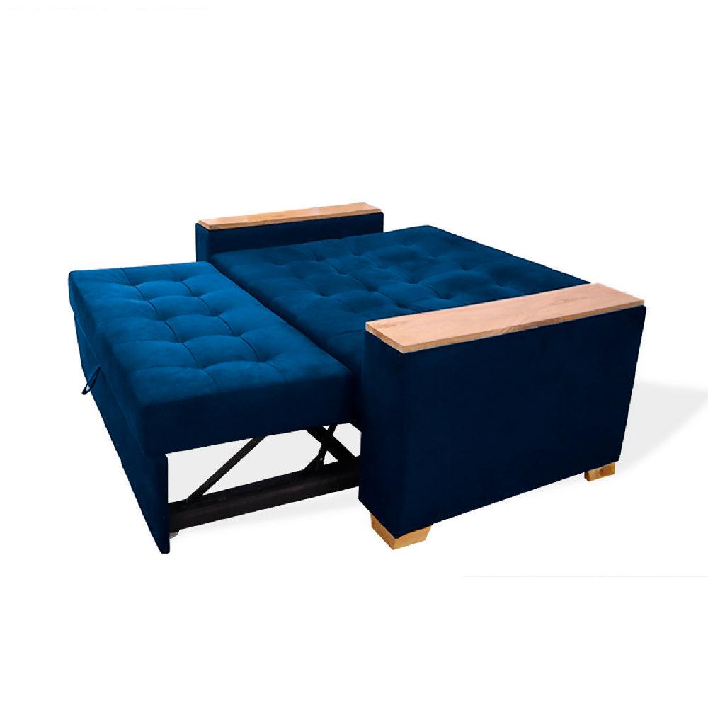 Sofacama Weber Azul Petroleo