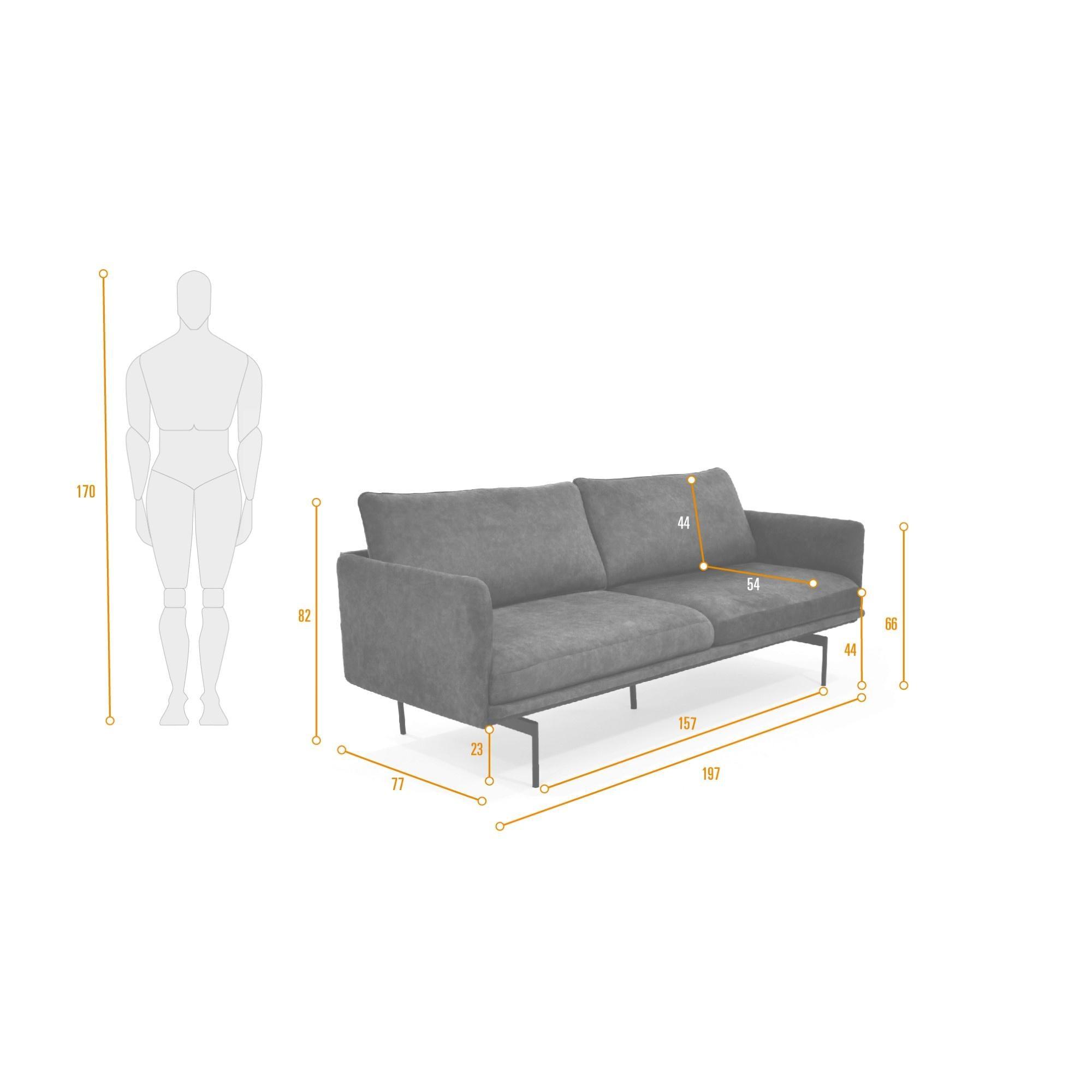 Sofa Mubi Tela Gris