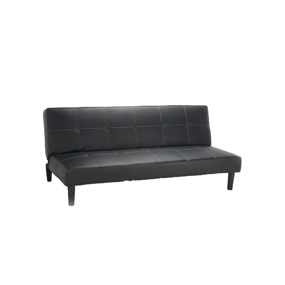 SALABIN-1120 Sofá Belgrado 3 puestos Negro Cuero Sintético 179x77x93_03