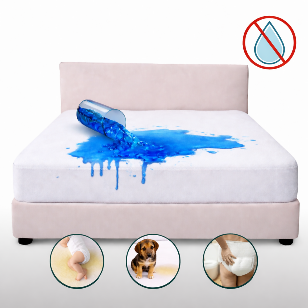 Protector colchón doble 100% impermeable antifluido terry 140x190cm
