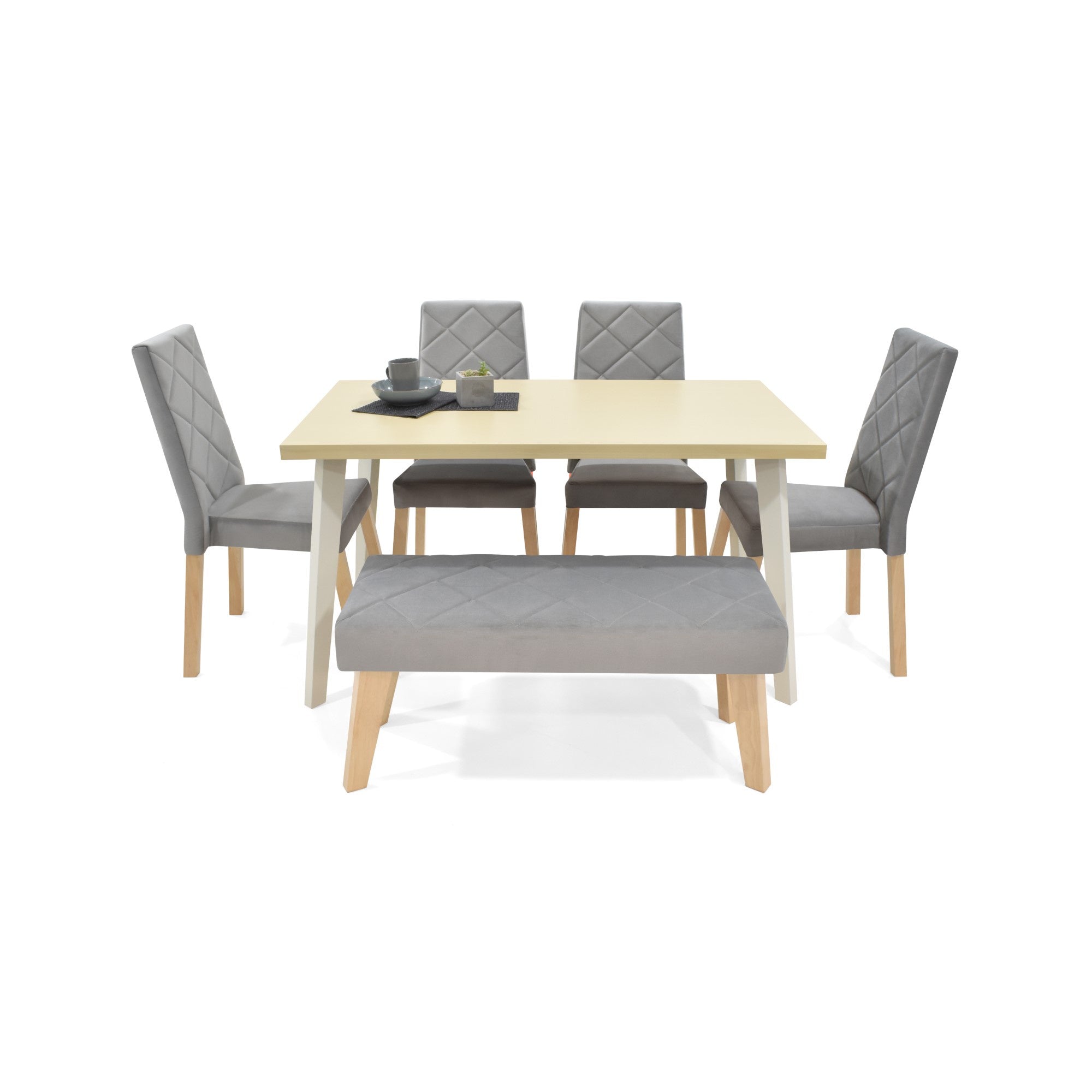 Comedor 6 Puestos Liverpool con Butaco Plata