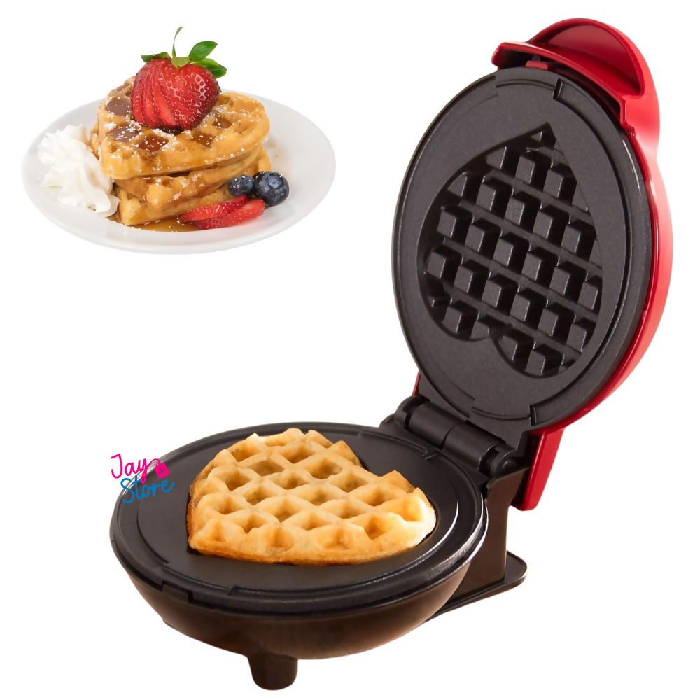 Waflera Eléctrica en Forma Corazón Antiadherente Pancakes