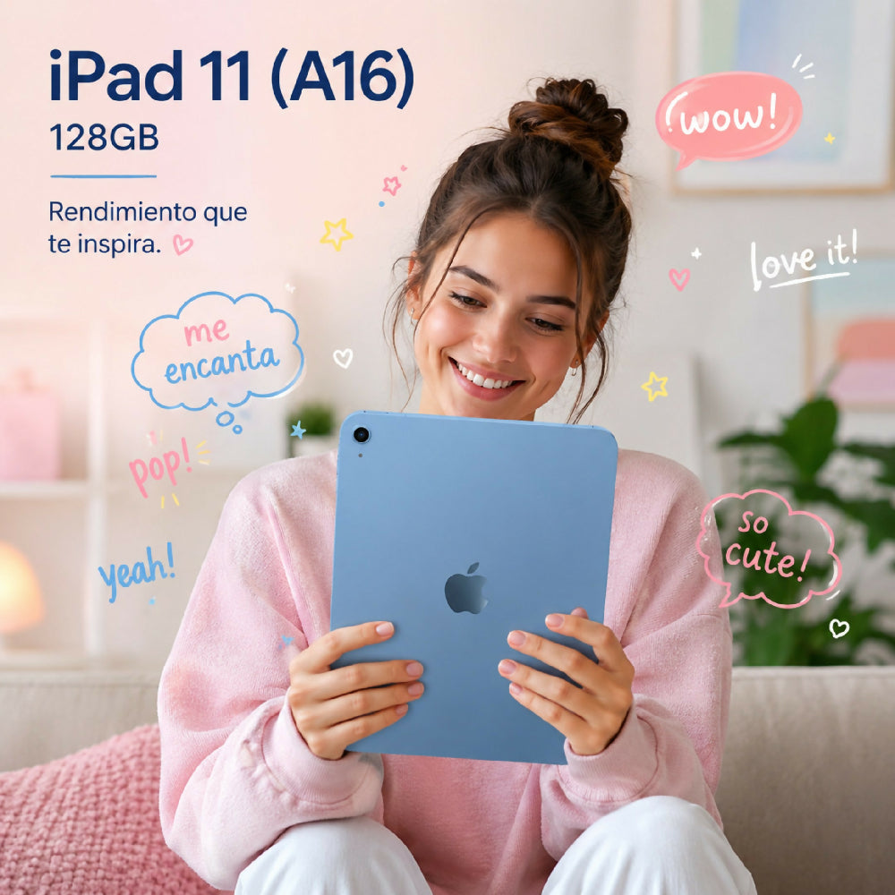 Tablet Apple IPad 11 Pulgadas128gb A16 + Obsequio Smartwatch Y Audífonos Celeste