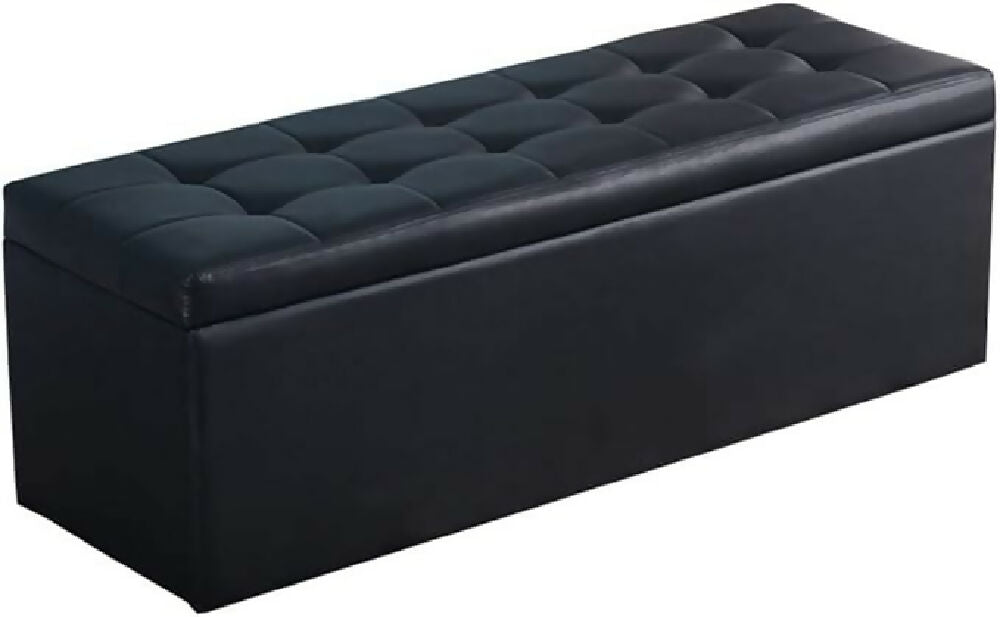 puf baul negro sintetico 80x40 1