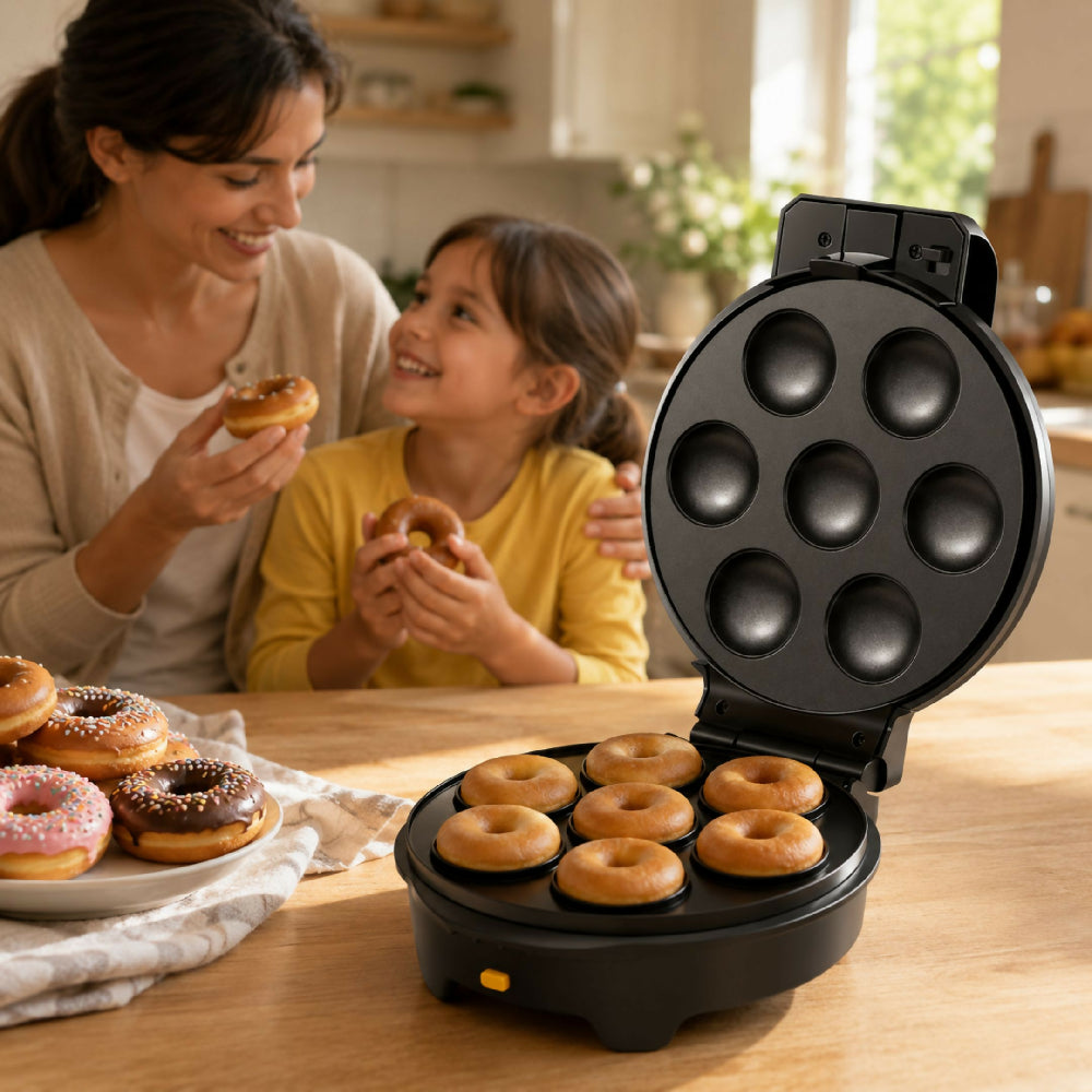 Máquina De Donas Donera X7 Prepara 7 Deliciosas Mini Donas En Solo Minutos