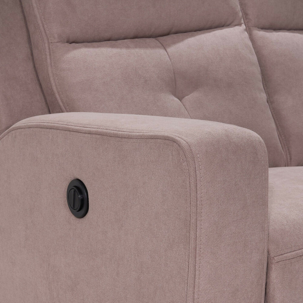 Sofa Reclinable Electrico 3 Puestos Tacio Khaki