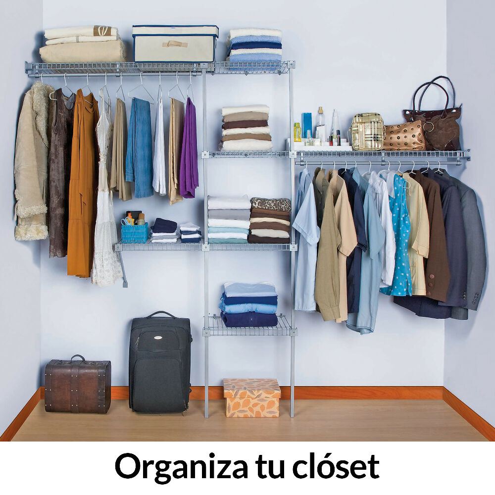 Closet Basic Modular Metalico Ajustable Rejiplas Color Metalizado