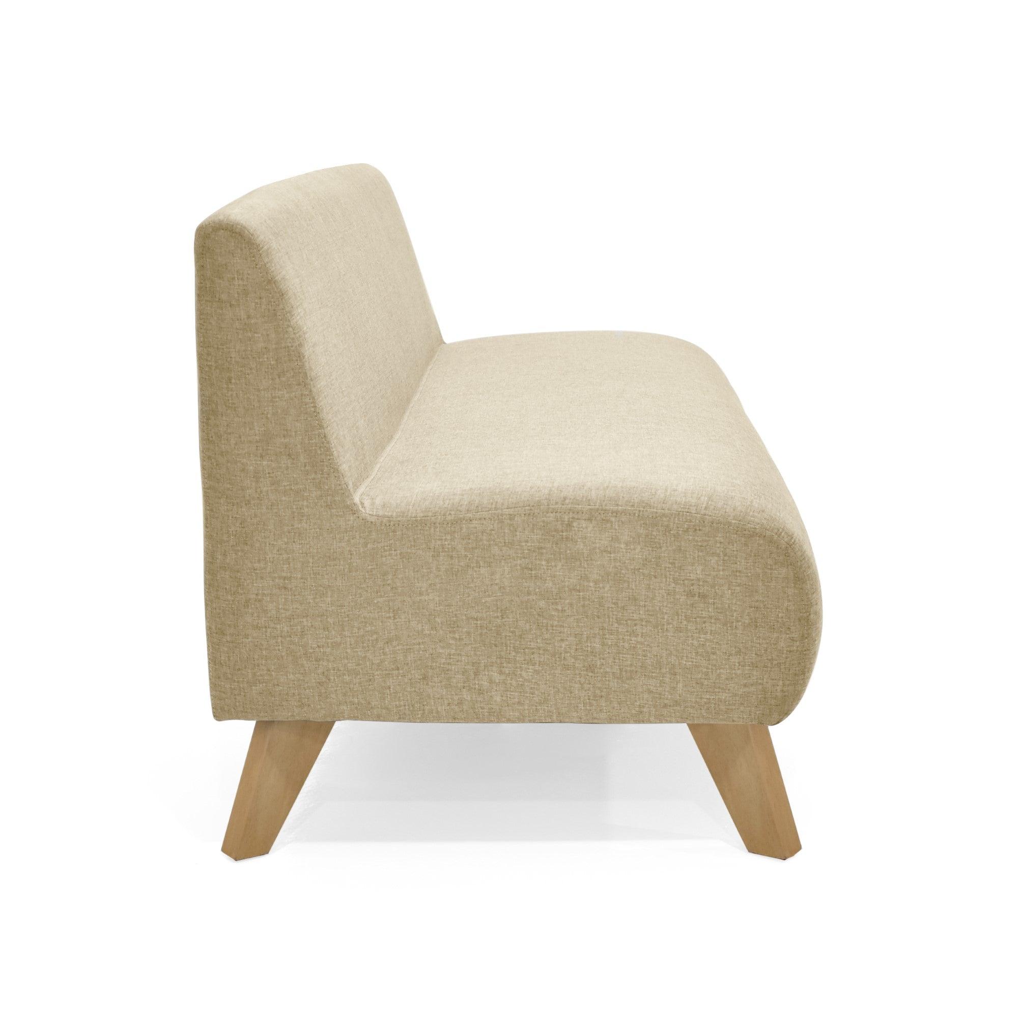 Sofa Oslo 3 Puestos Tela Poliester Beige - VIRTUAL MUEBLES