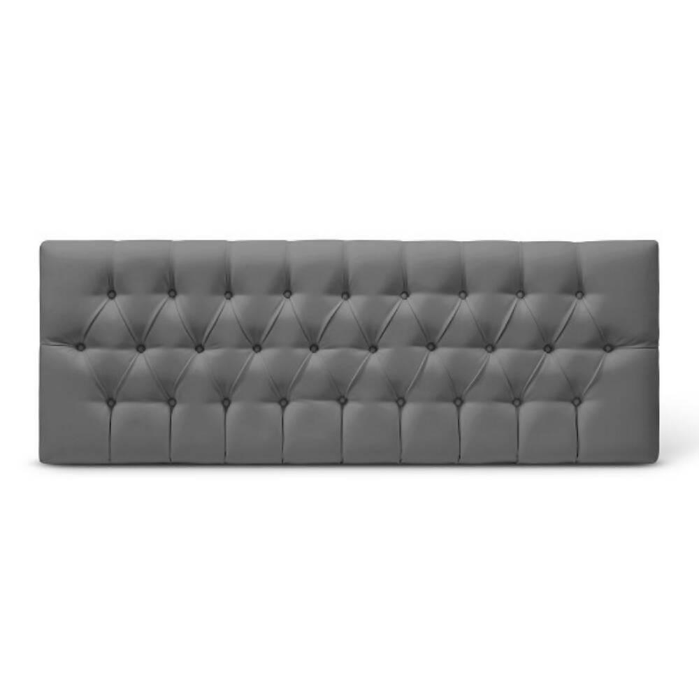 Cabecero Base Cama Doble Rombos Gris - VIRTUAL MUEBLES