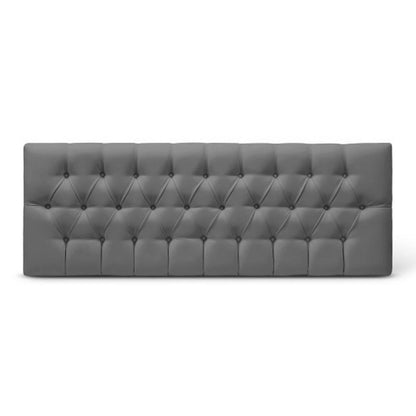 Cabecero Base Cama Doble Rombos Gris - VIRTUAL MUEBLES