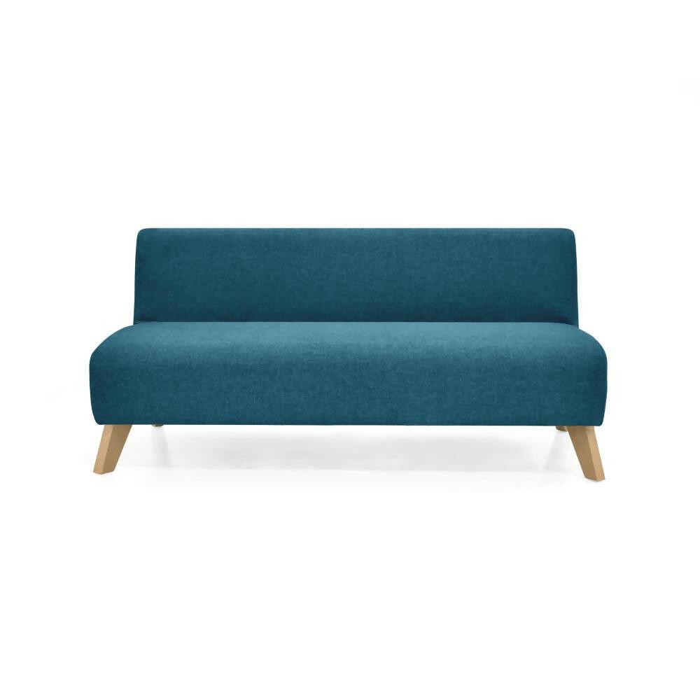 Sofa Oslo 3 Puestos Tela Poliester Azul - VIRTUAL MUEBLES