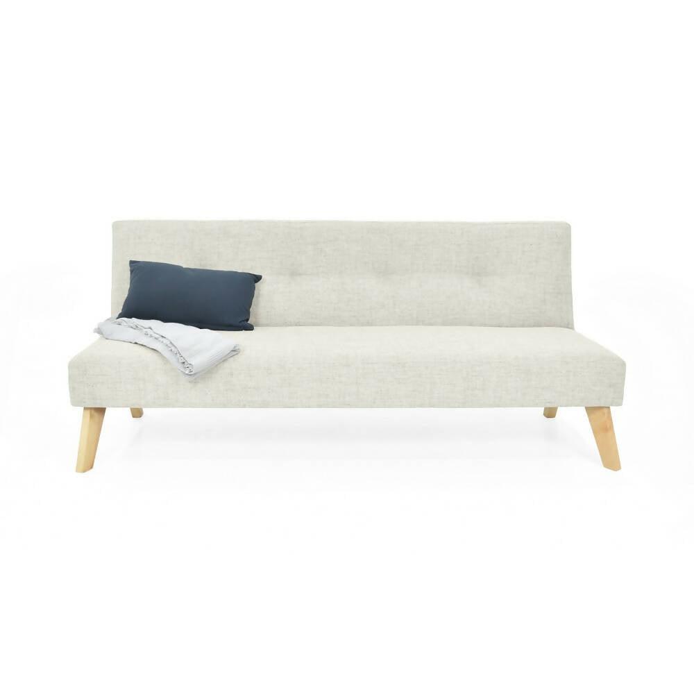 Futon London 3 Posiciones Tela Taupe - VIRTUAL MUEBLES