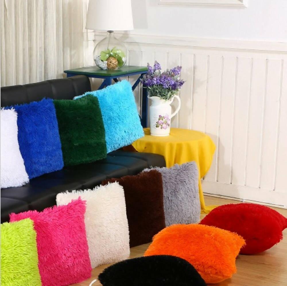 Funda Para Cojin Péludo Gris Claro - VIRTUAL MUEBLES
