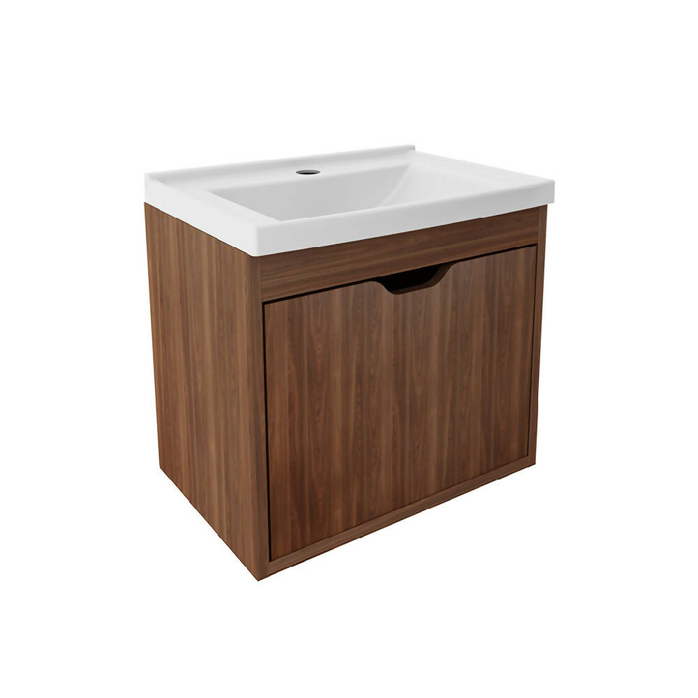 Mueble de baño con lavamanos graz teca