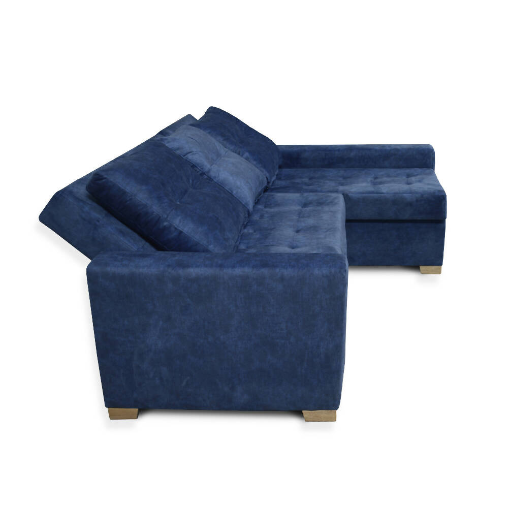 Esquinero Sofá Cama Carson Tela Azul