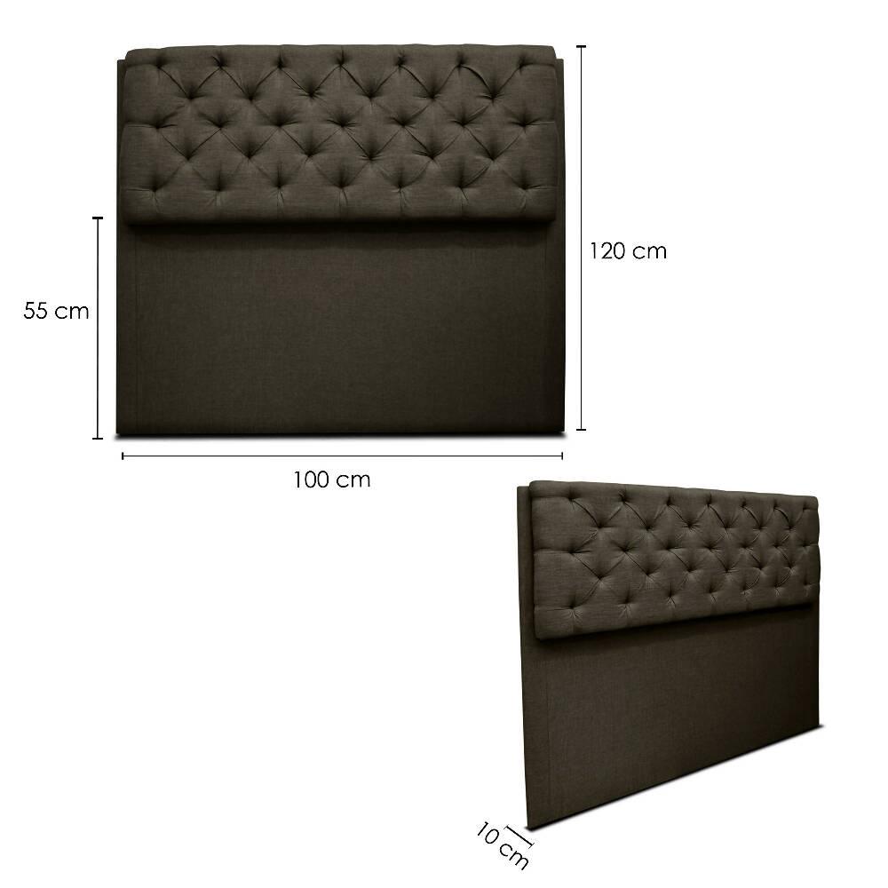 Cabecero Dreamer de piso café 100 cm - VIRTUAL MUEBLES