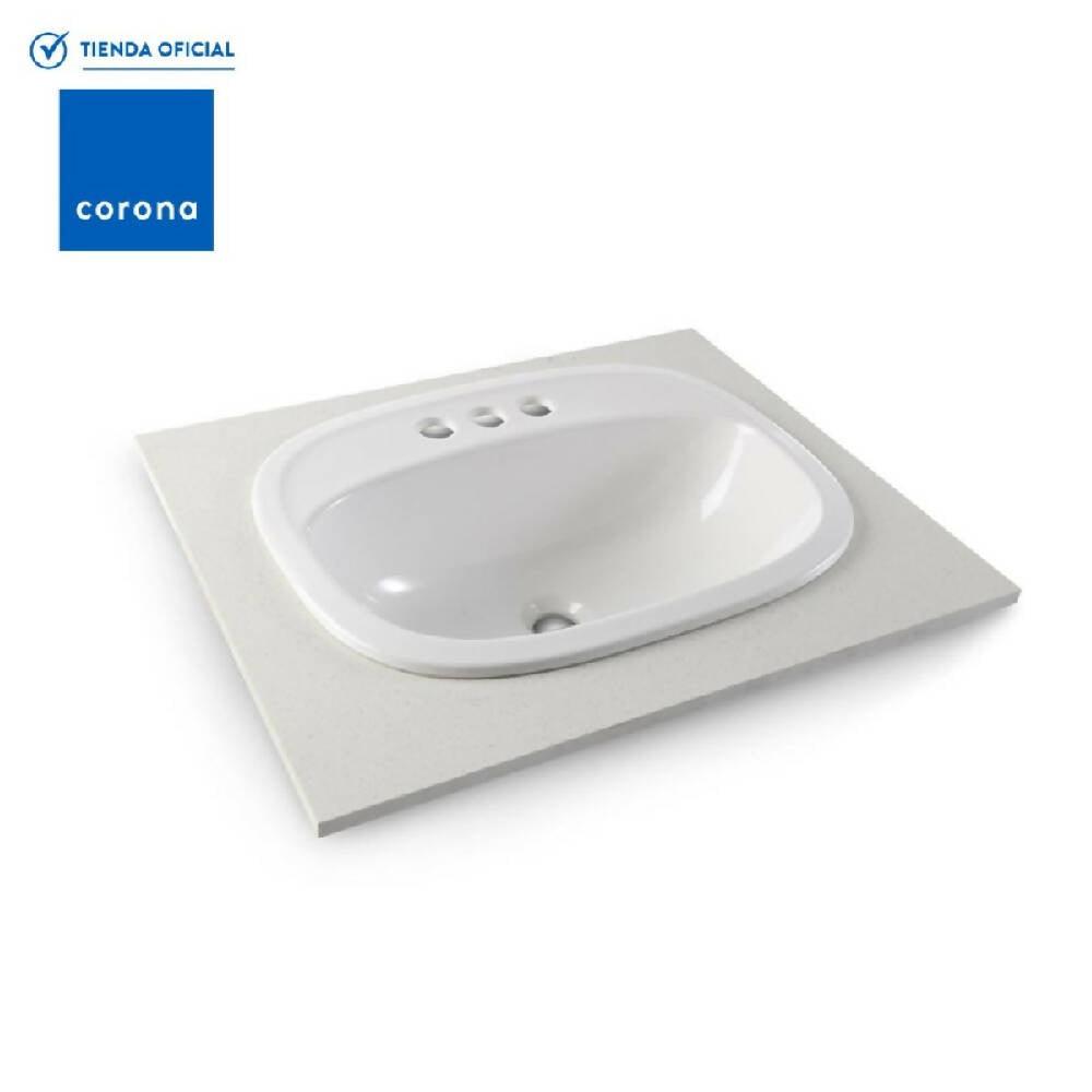 Lavamanos Corona Cascade Sobreponer Blanco - VIRTUAL MUEBLES
