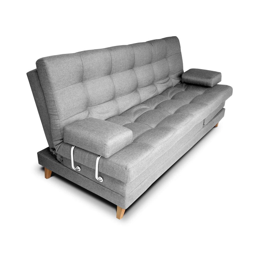 Sofacama Balmain Multifuncional Tela Gris - VIRTUAL MUEBLES
