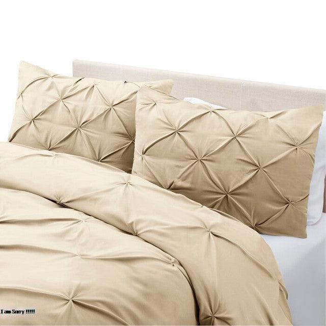 Duvet Pinch + Plumon + Fundas + Cojines Beige King - VIRTUAL MUEBLES
