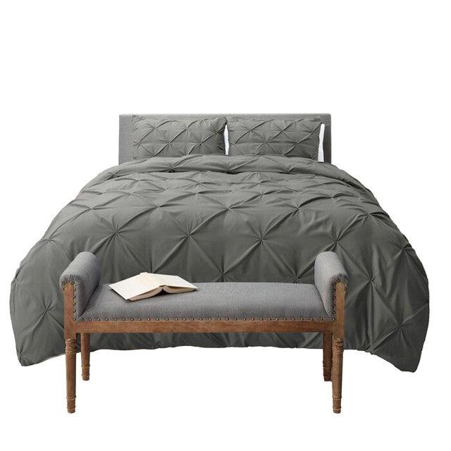 Duvet Pinch + Plumon + Fundas + Cojines Gris Oscuro Sencillo - VIRTUAL MUEBLES