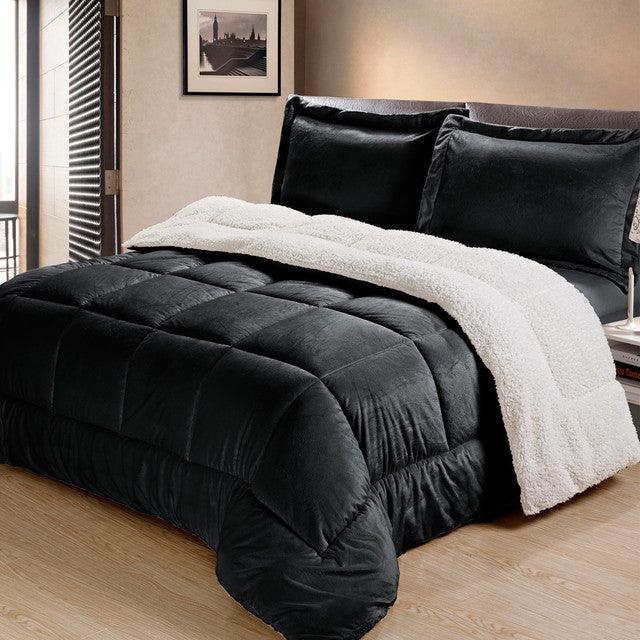 Edredon Franel Con Ovejero Negro 270 X 230 - VIRTUAL MUEBLES