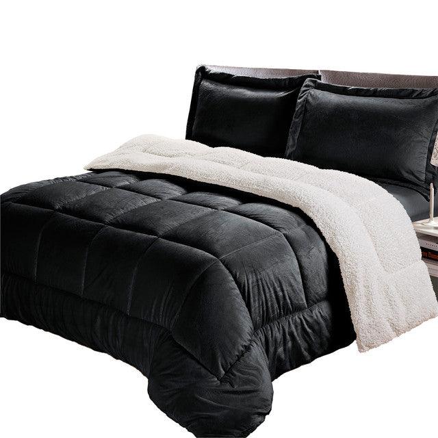 Edredon Franel Con Ovejero Negro 270 X 230 - VIRTUAL MUEBLES