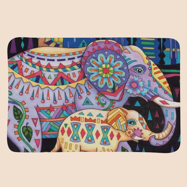 Tapete Digital Hindu Elephant 60X90 - VIRTUAL MUEBLES