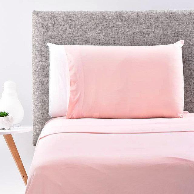 Sabanas Microtex Myhs Rosado Semidoble - VIRTUAL MUEBLES