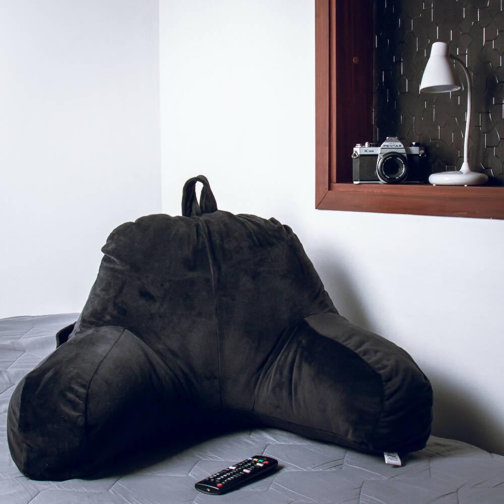 Cojín TV y lectura Anatómico Banzay Negro - VIRTUAL MUEBLES