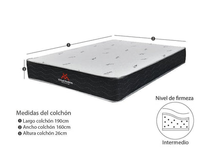 Combo para Habitación Thor, incluye Cama Queen y Colchón.