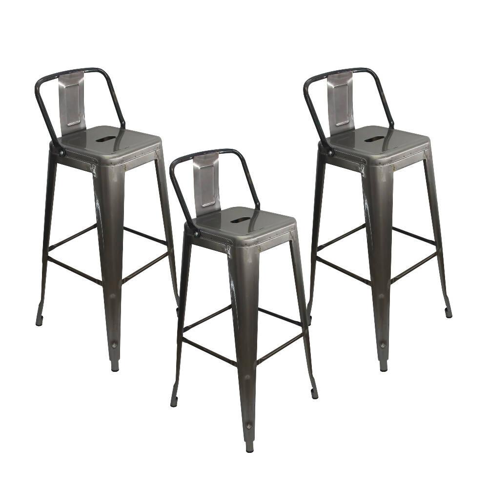 Kit x 3 Silla Titan Bar Tipo Tolix - Metal rustic