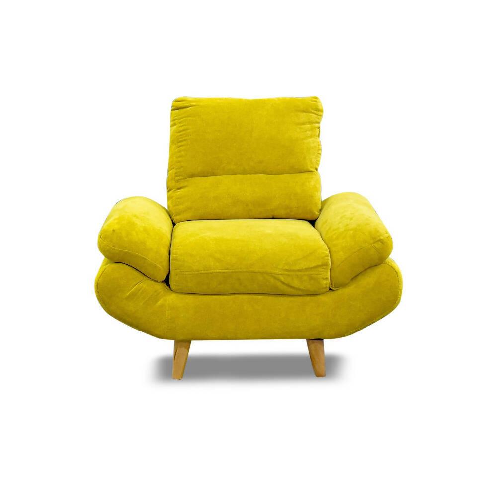 Sala Venecia 3 puestos amarillo - VIRTUAL MUEBLES