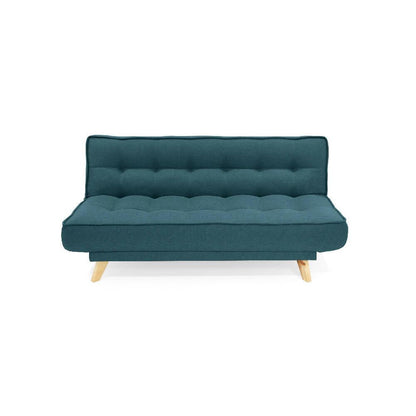 Sofa Cama 3 Posiciones Gales Tela Azul - VIRTUAL MUEBLES