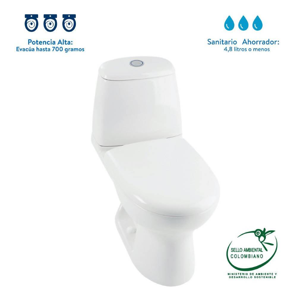 Sanitario Corona Ecoclean Single Blanco - VIRTUAL MUEBLES