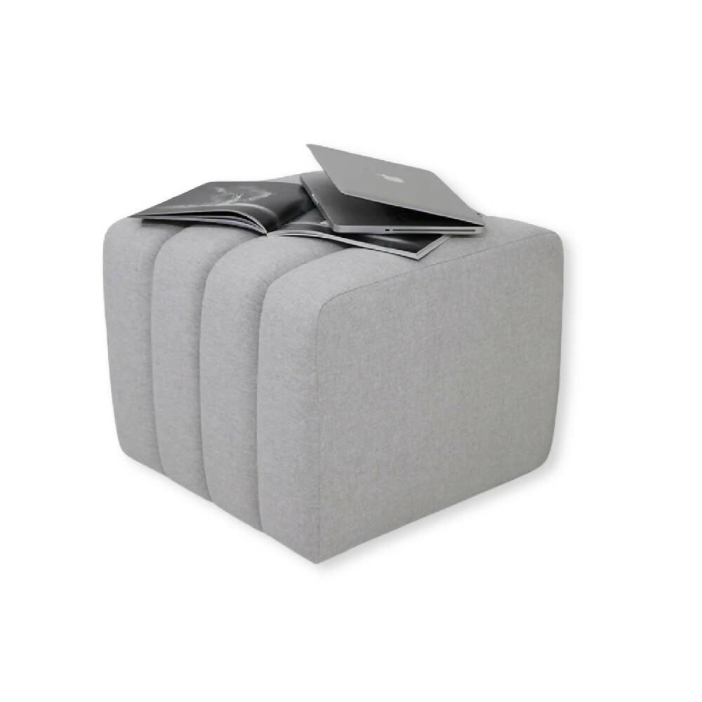 Puff Auxiliar Boston 55x55 - Gris Plata