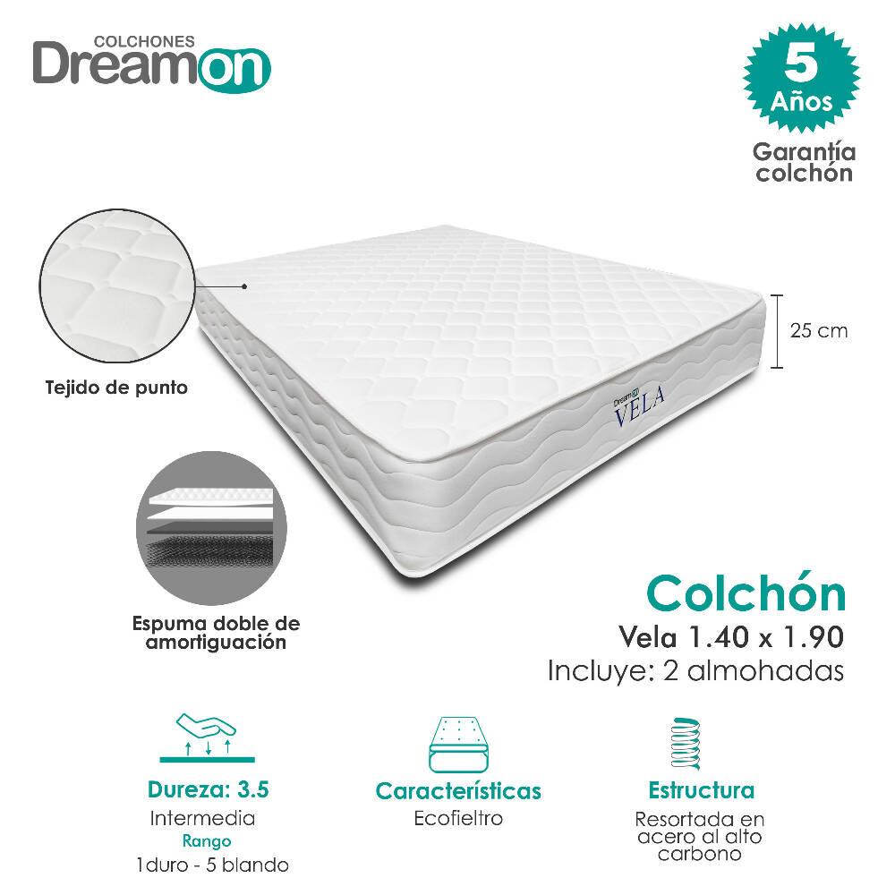 Colchón Dreamon Vela Doble Intermedio - VIRTUAL MUEBLES